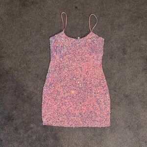 Lucy in the Sky Pink Sequin Mini Dress